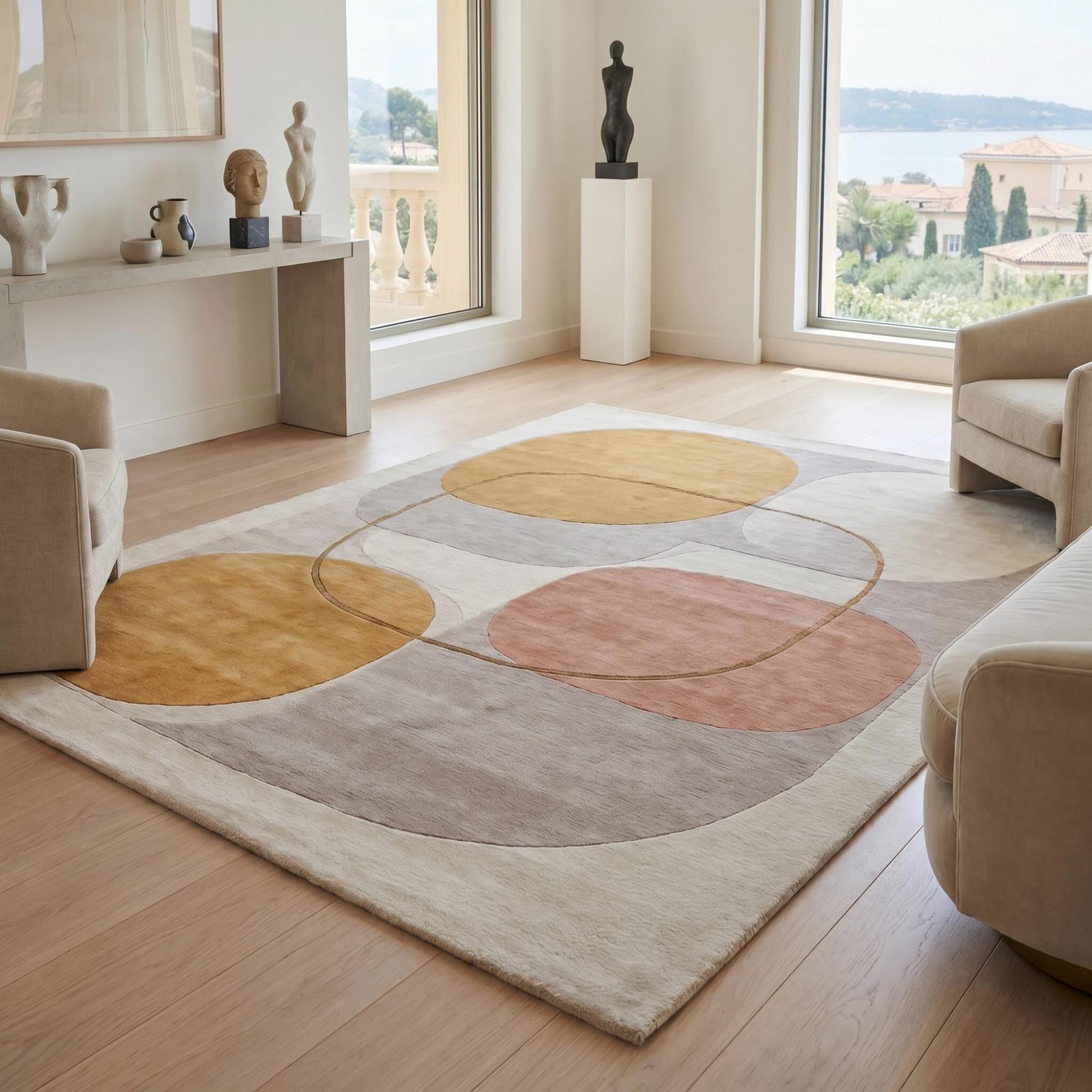 Soft Discs Handcrafted Rug