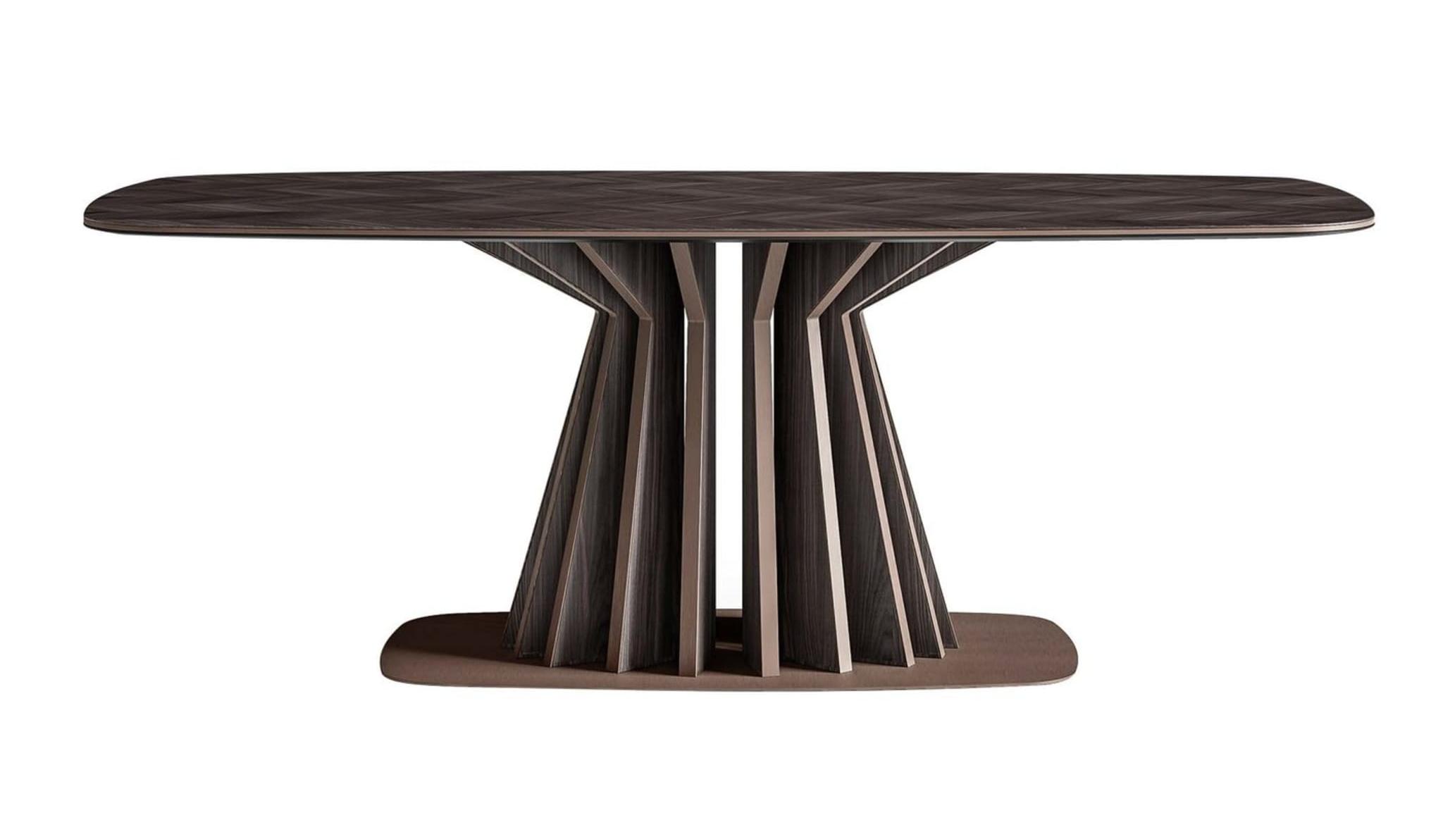 Dark Rectangular Dining Table | Dimensions: W 220 cm