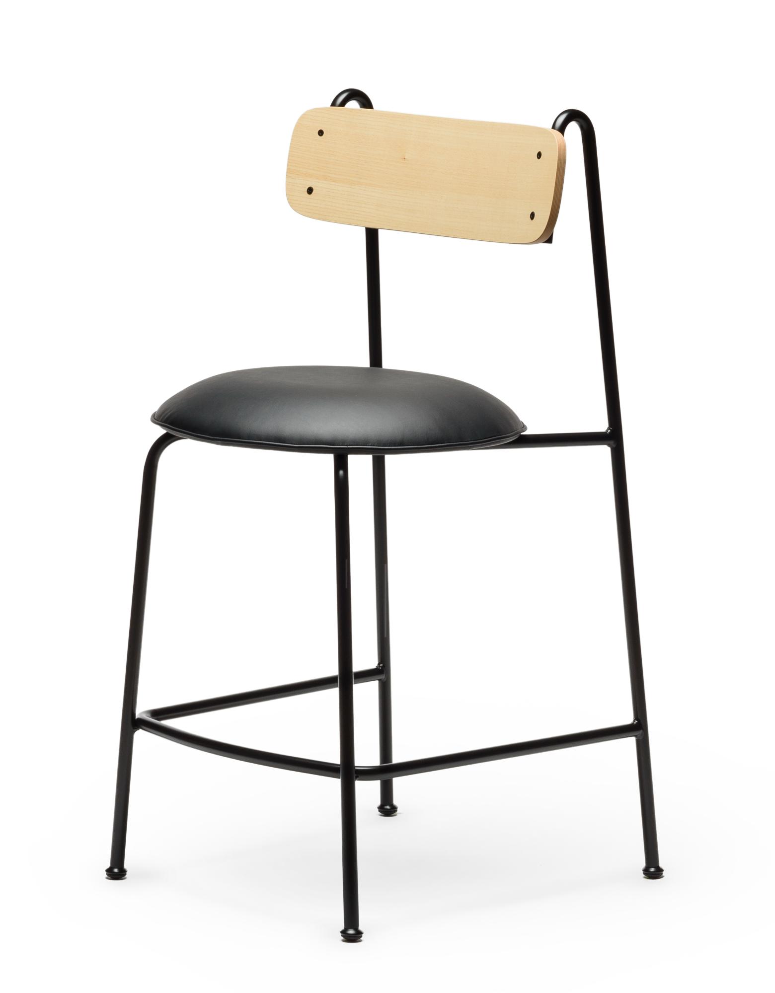 Lena SG-65 Black Ash Wood Bar Chair