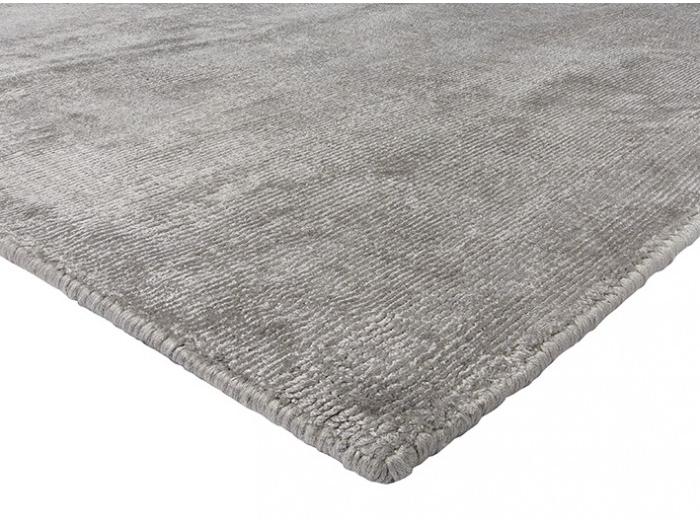 Shiny Light Grey Handloom Rug ☞ Size: 140 x 200 cm