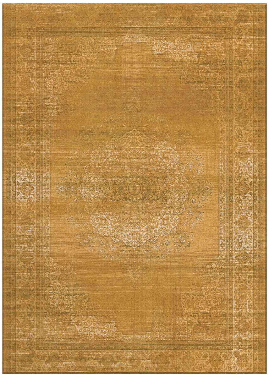 Khayyam Medallion Flatwoven Rug ☞ Size: 4' 7" x 6' 7" (140 x 200 cm)