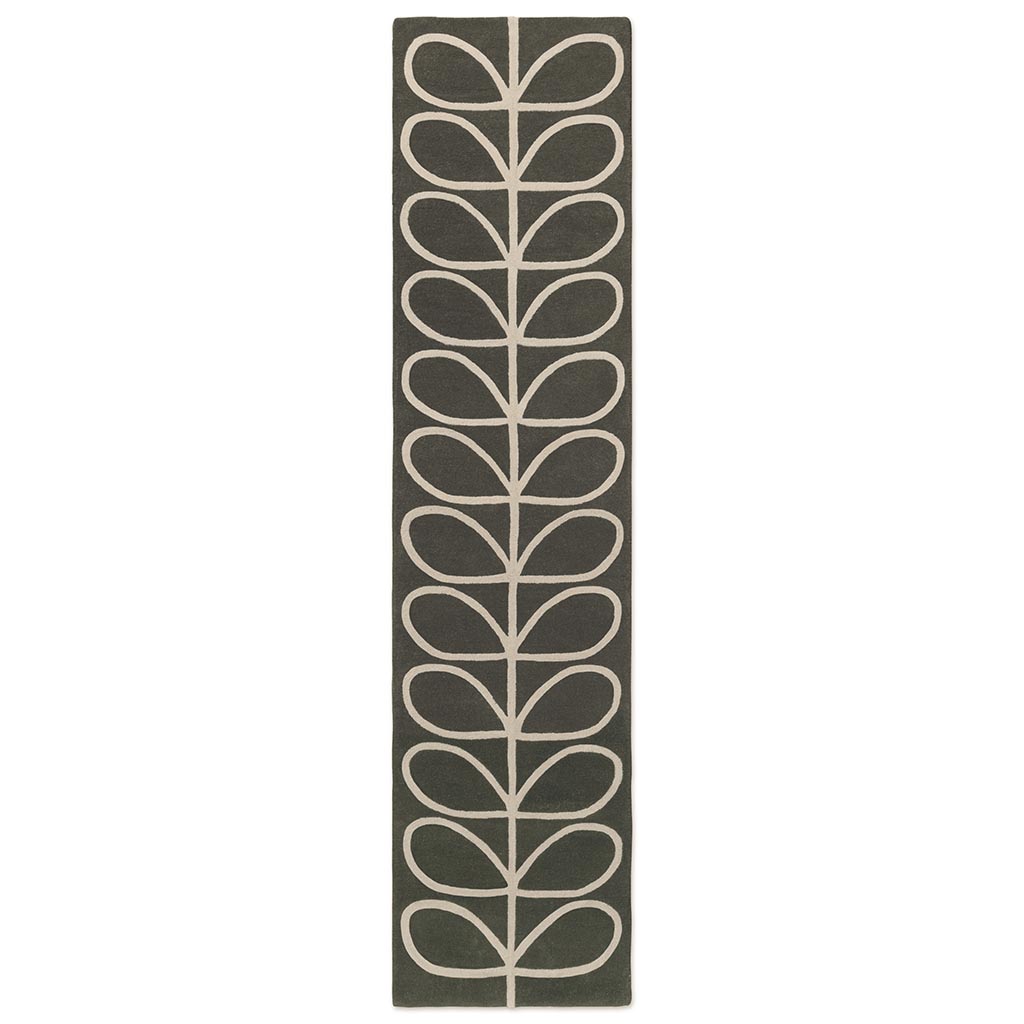 Linear Stem Runner Slate Rug | Size: 2' 4