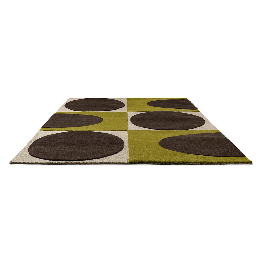 Geometric Walnut / Lichen Rug