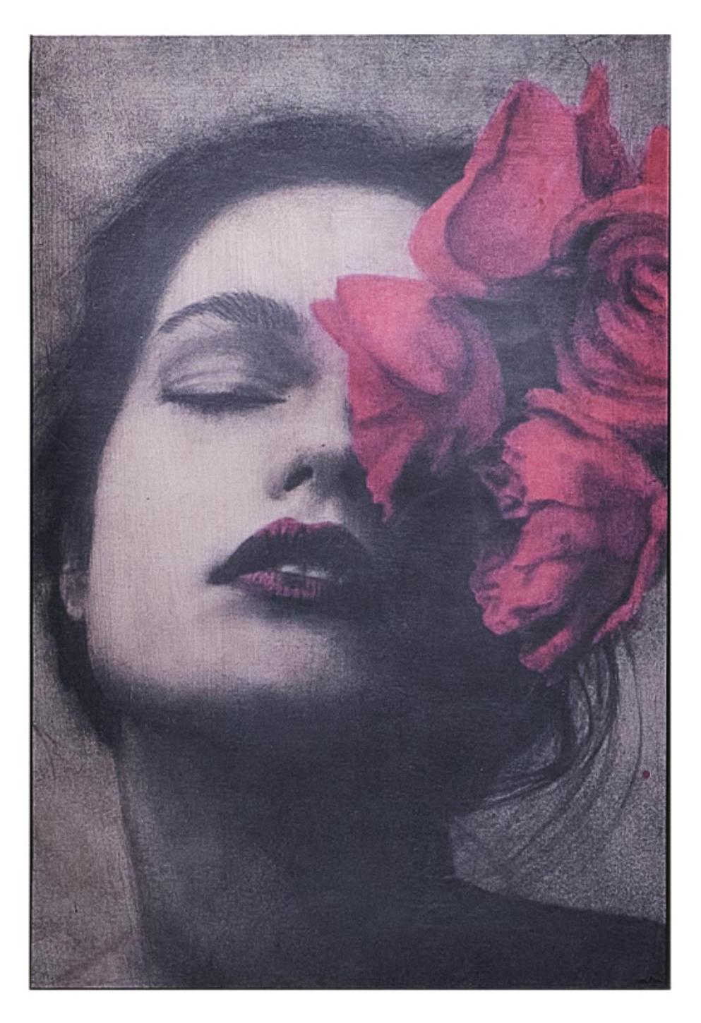 Red Rose Wall Painting