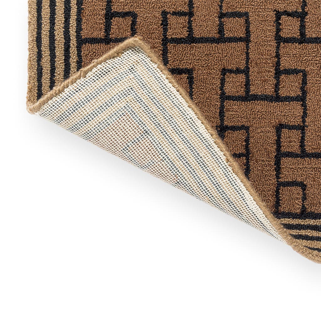 Monogram Brown Outdoor Rug