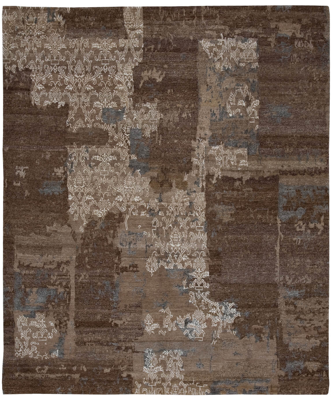 Boro Hand-knotted Brown Rug