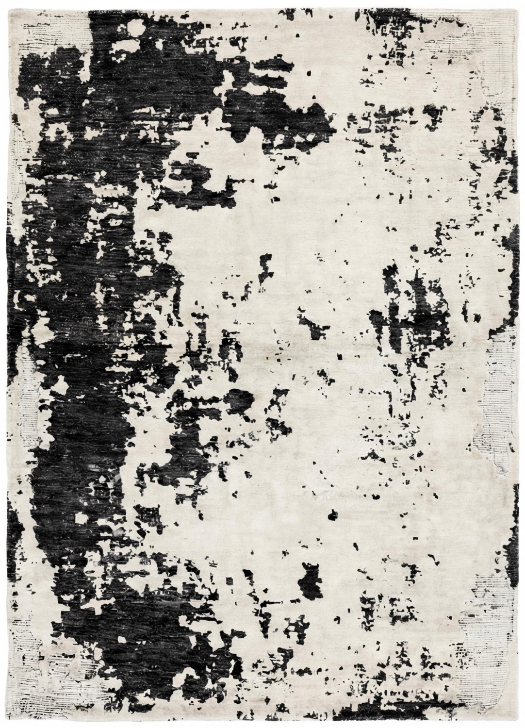Monochrome Weathered Canvas Handcrafted Rug