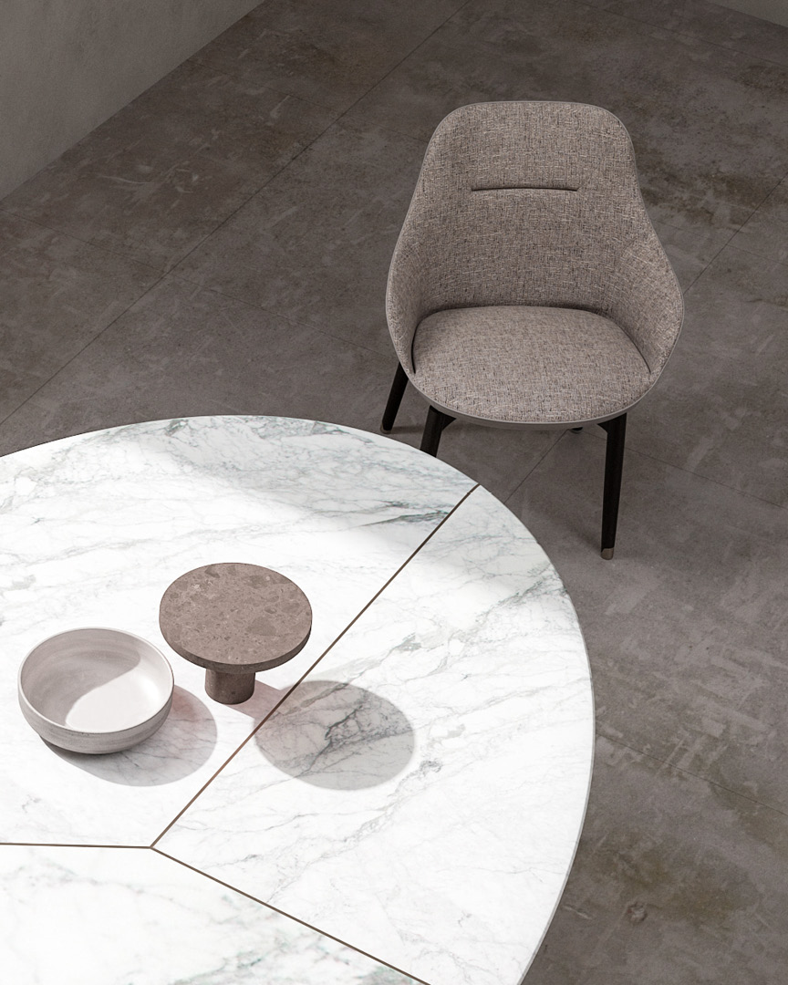 Royal Upholstered Chair With Armrests