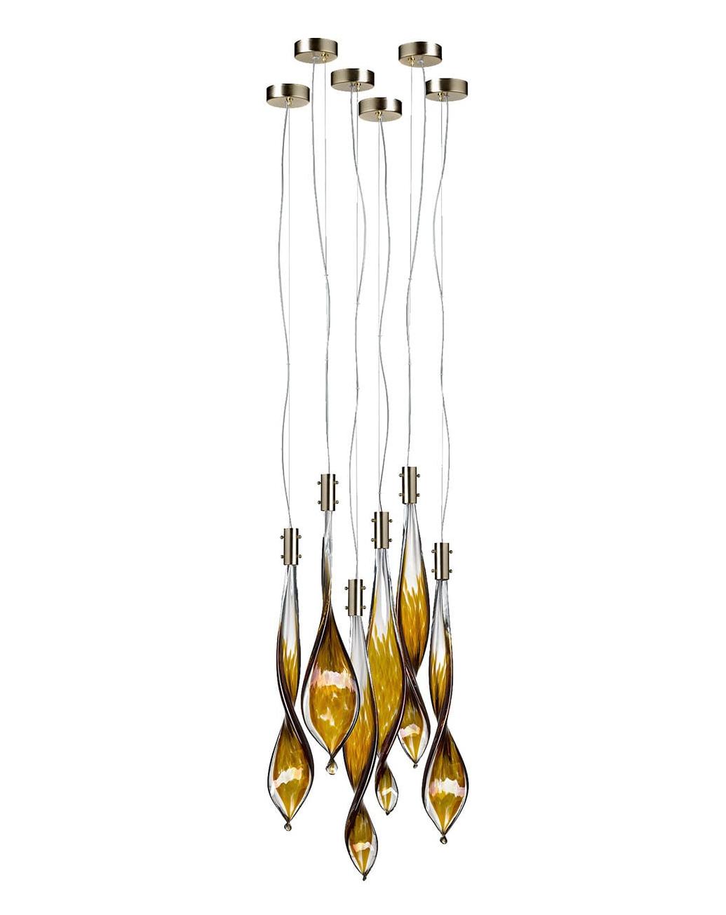 Murano Leaves 6-Light Pendant