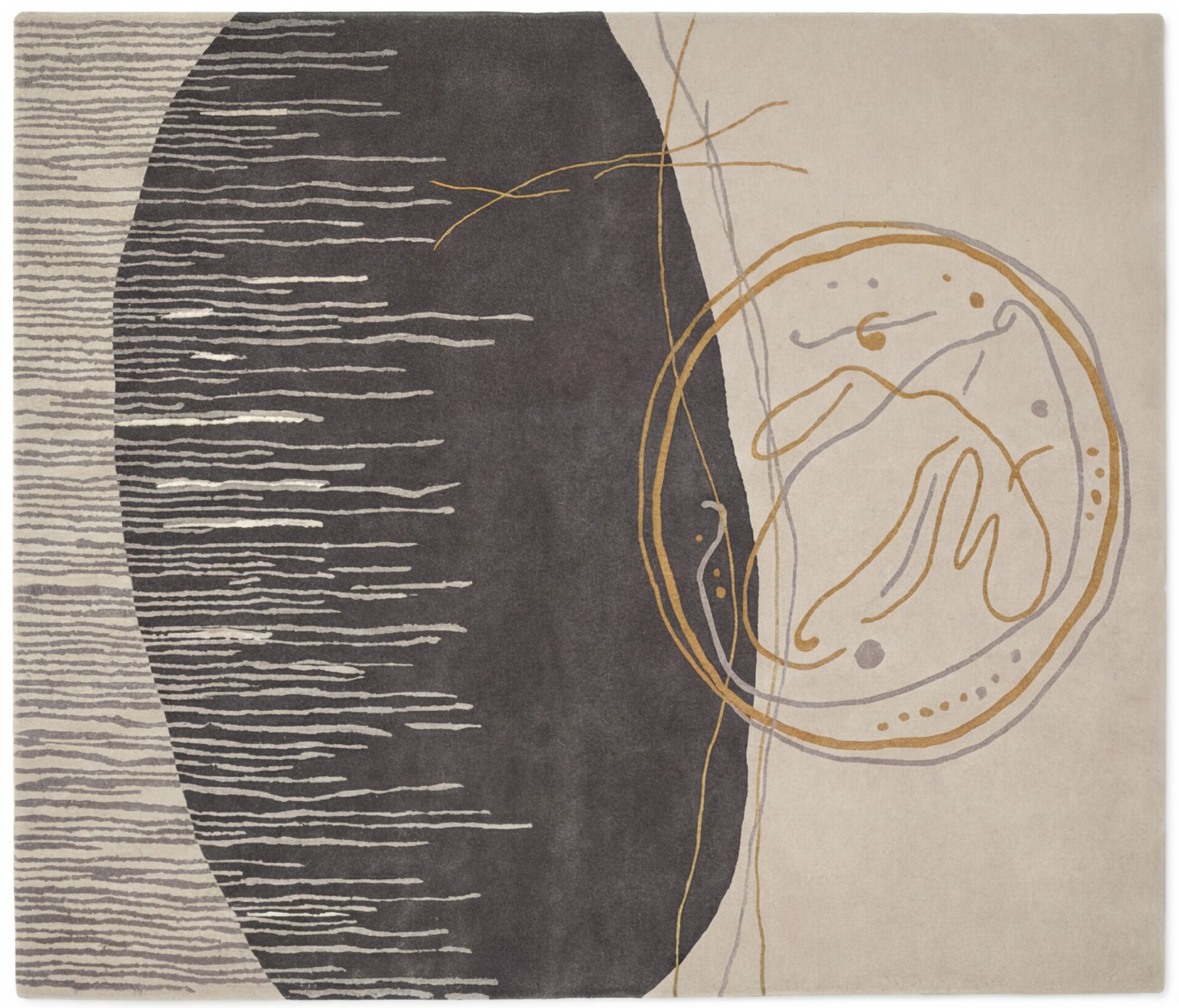 Archive Seal Dark Handcrafted Rug