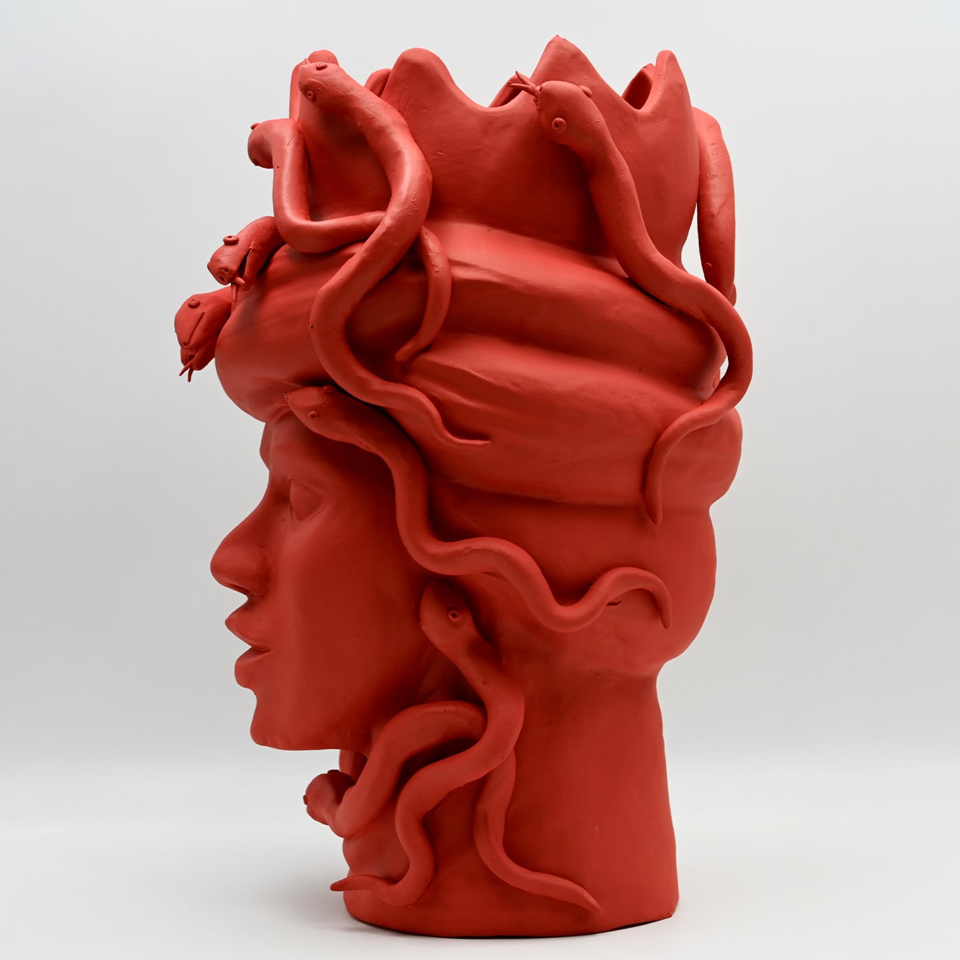 Moor's Head Red Sculpture