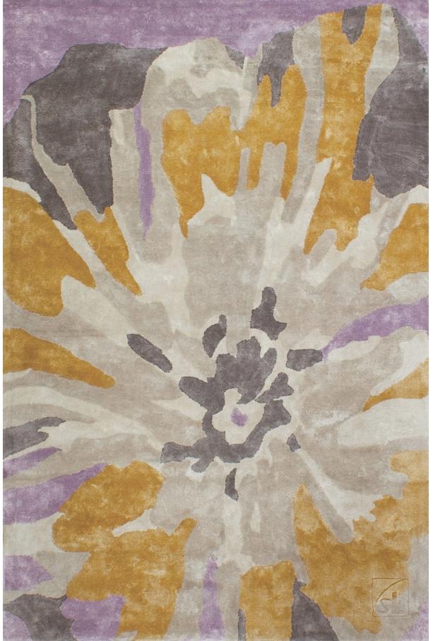 Giant Flower Viscose Hand-Tufted Rug