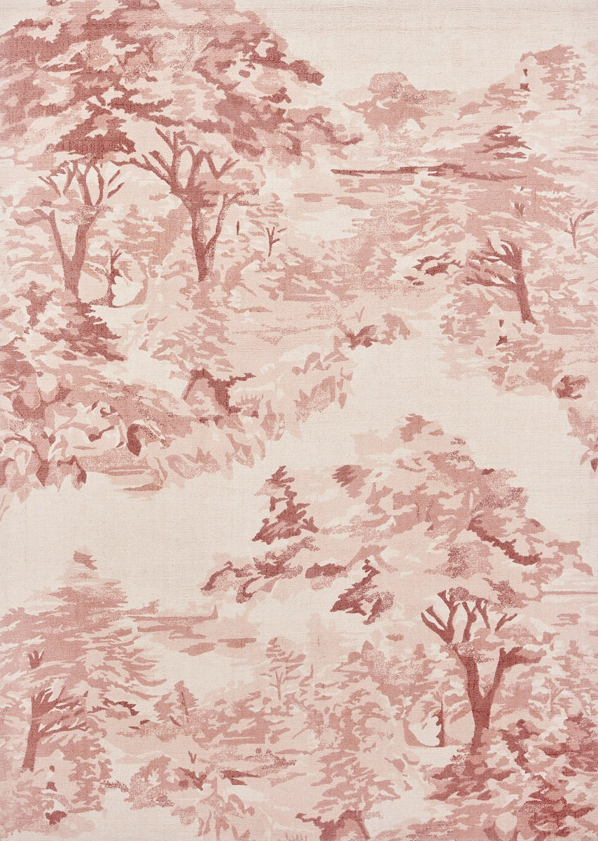 Landscape Light Pink Designer Rug