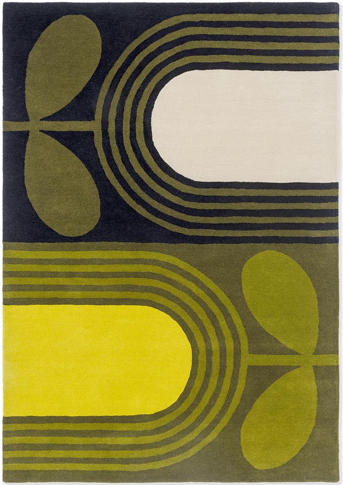 Tulip Green Designer Wool Rug