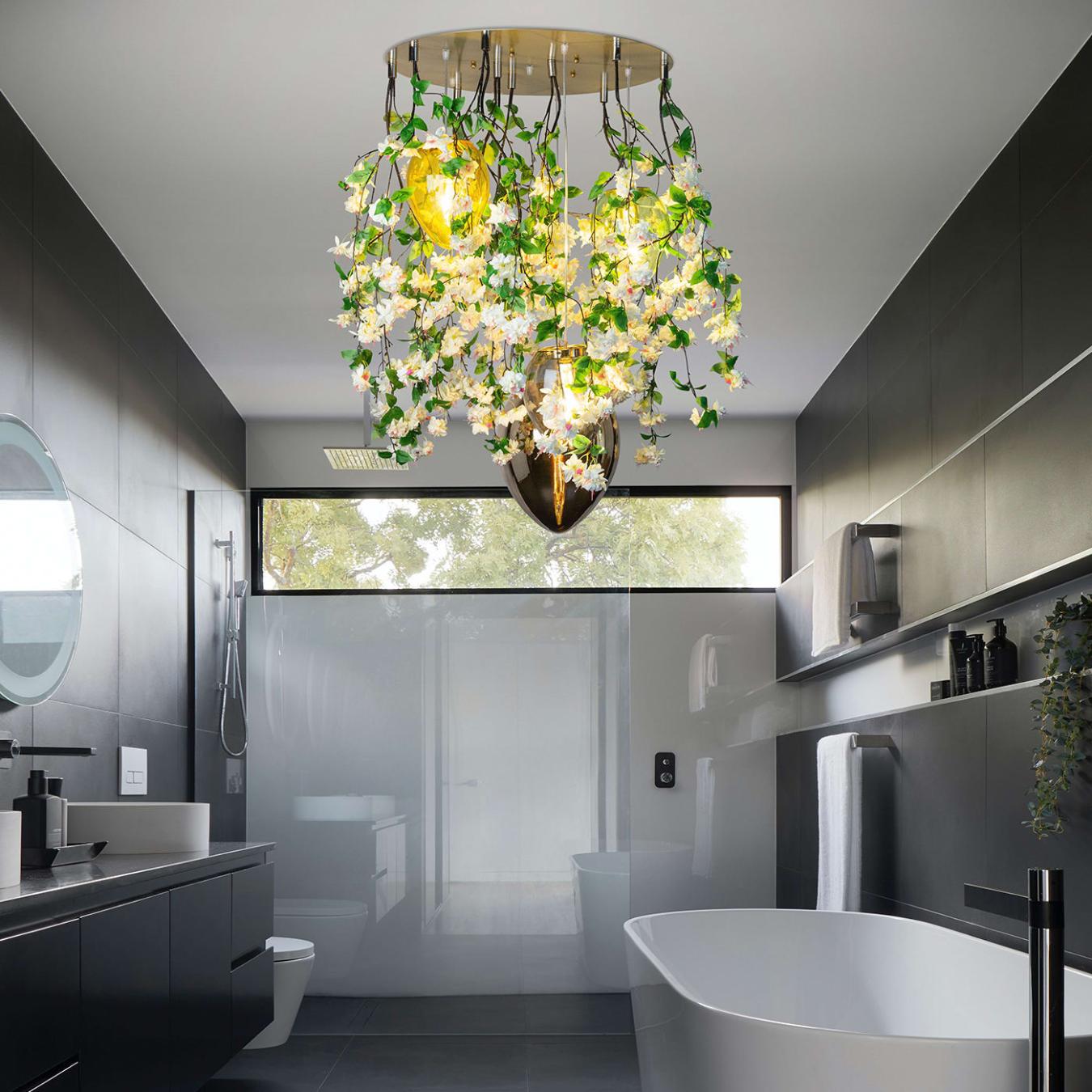 Crystal Egg Cascade Chandelier
