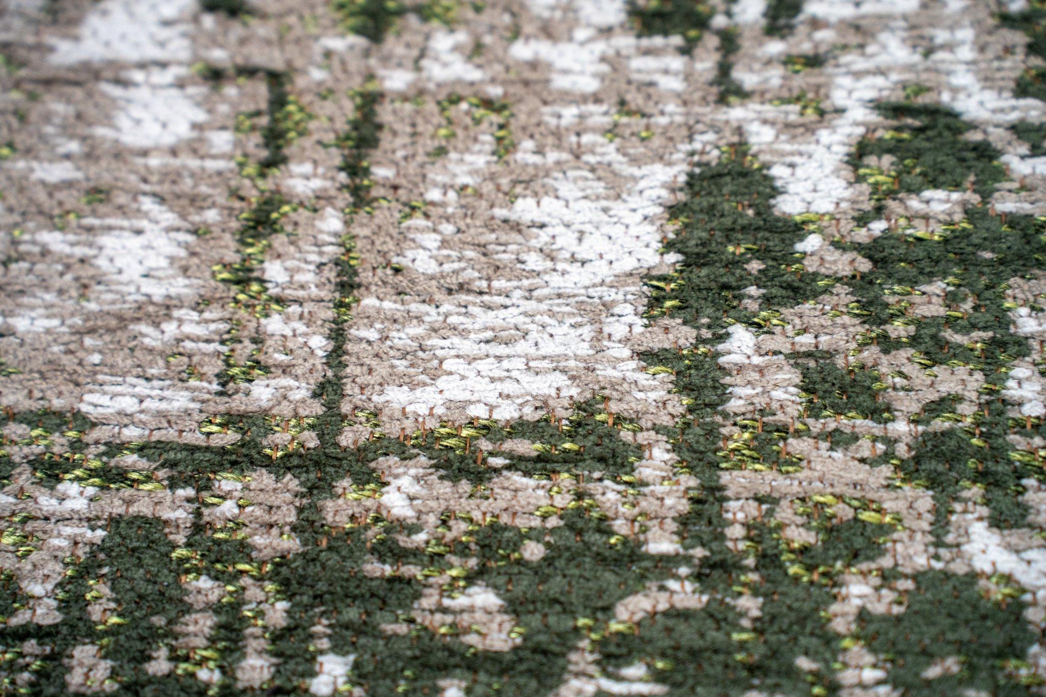 Central Green Round Rug