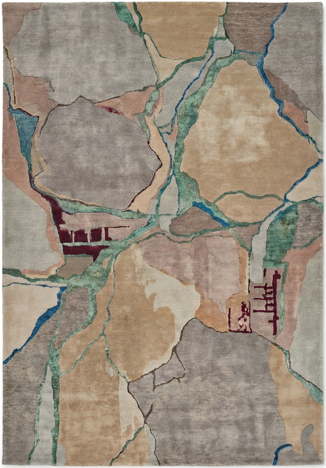 Tectonic Veins Handcrafted Rug