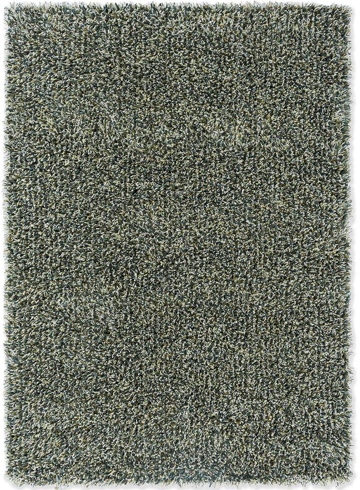 Shaggy Felted Wool Green Rug ☞ Size: 5' 7" x 8' (170 x 240 cm)