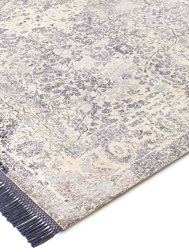 Mauve Grey Hand Woven Rug