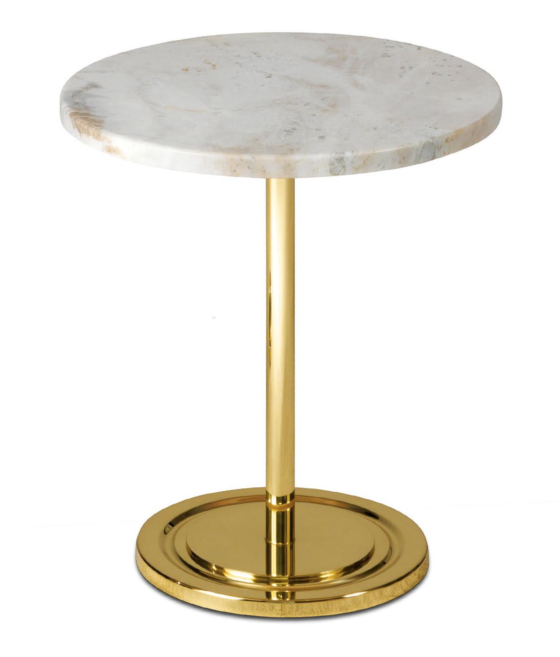 Low Marble Top Side Table
