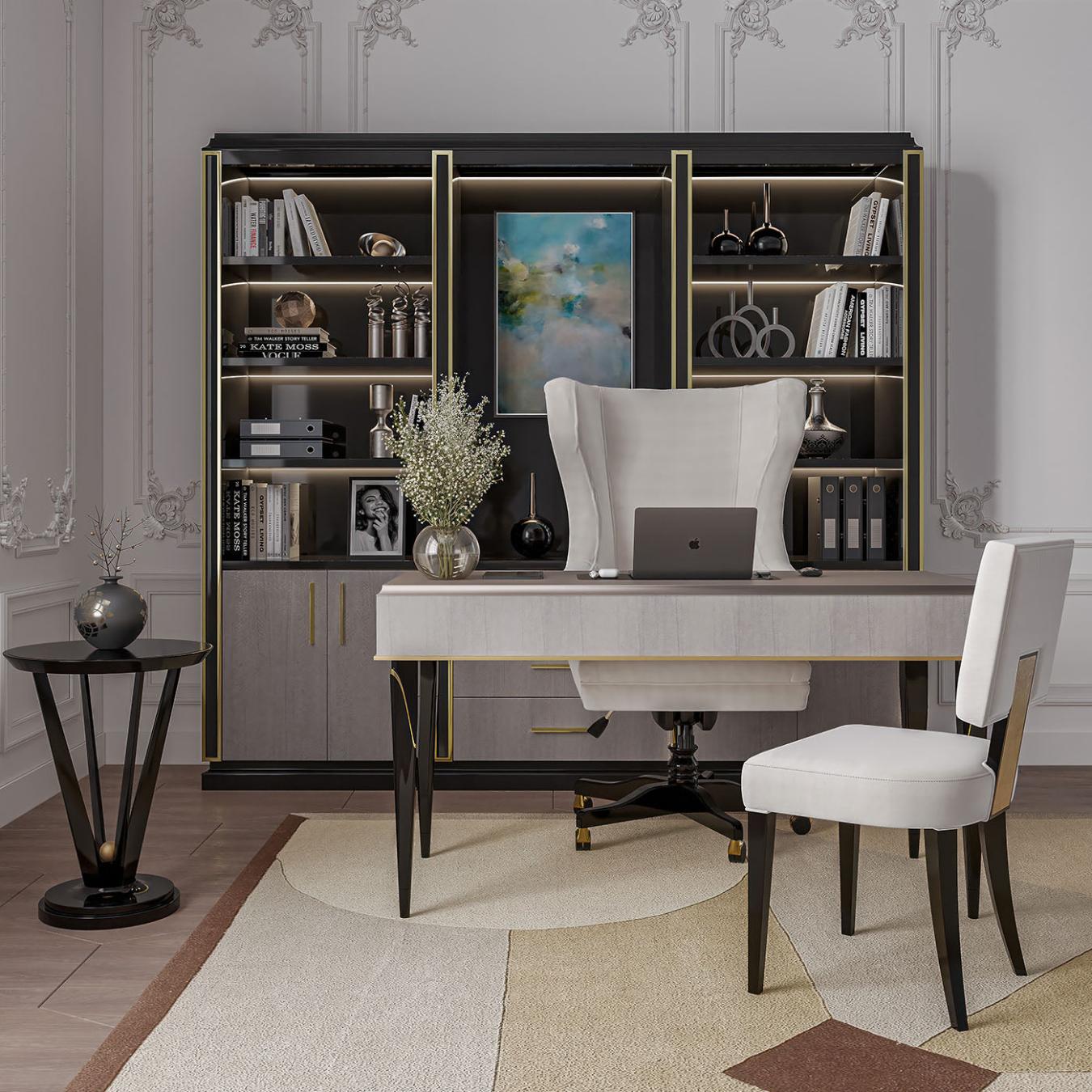 Bookcase with Wooden Doors