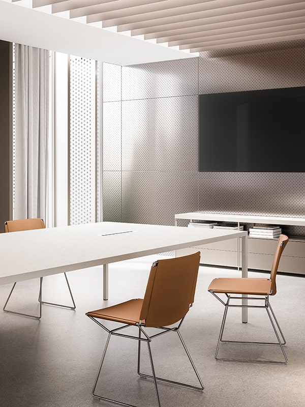 Tense Italian Crafted Table ☞ Color: Top In Fenix Matt Medium Grey X021