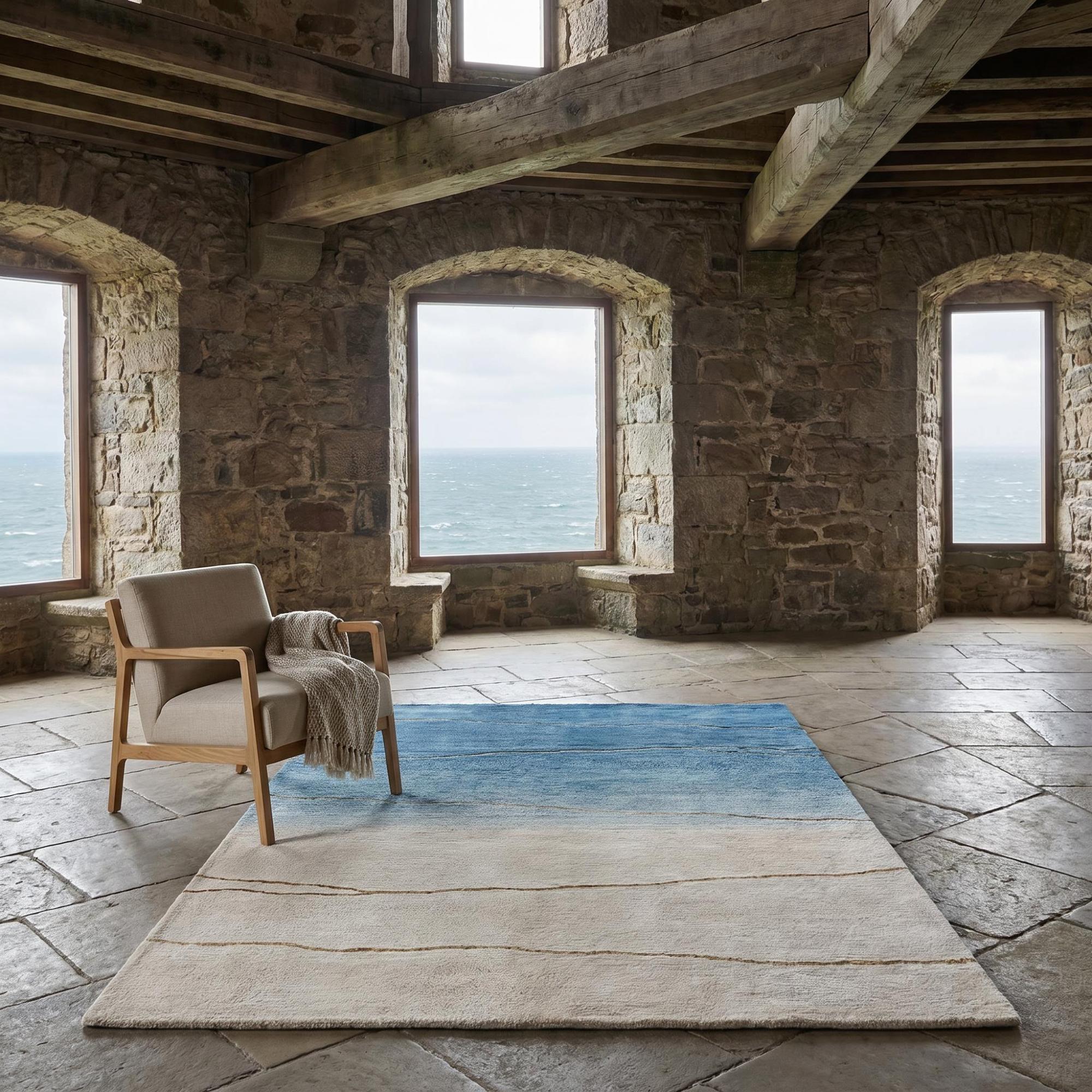 Horizon Gradient Blue Artisan Rug