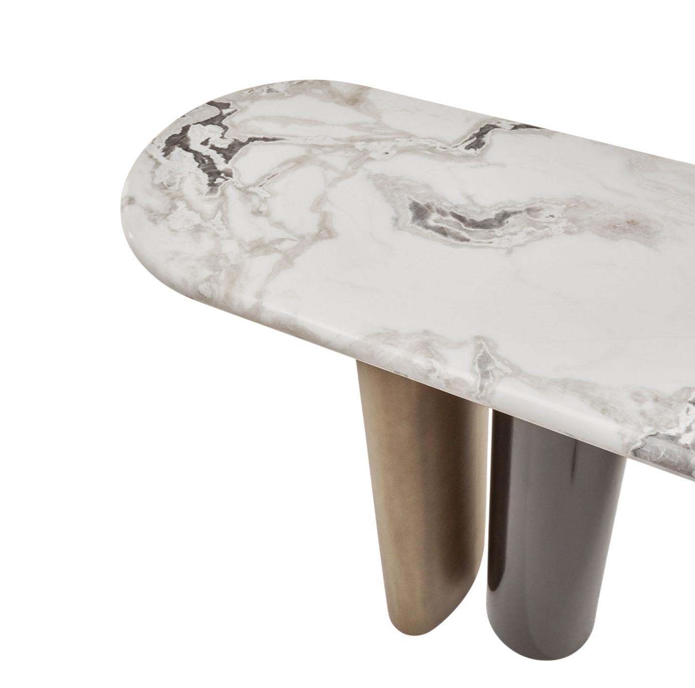 Cloud White Marble Console Table