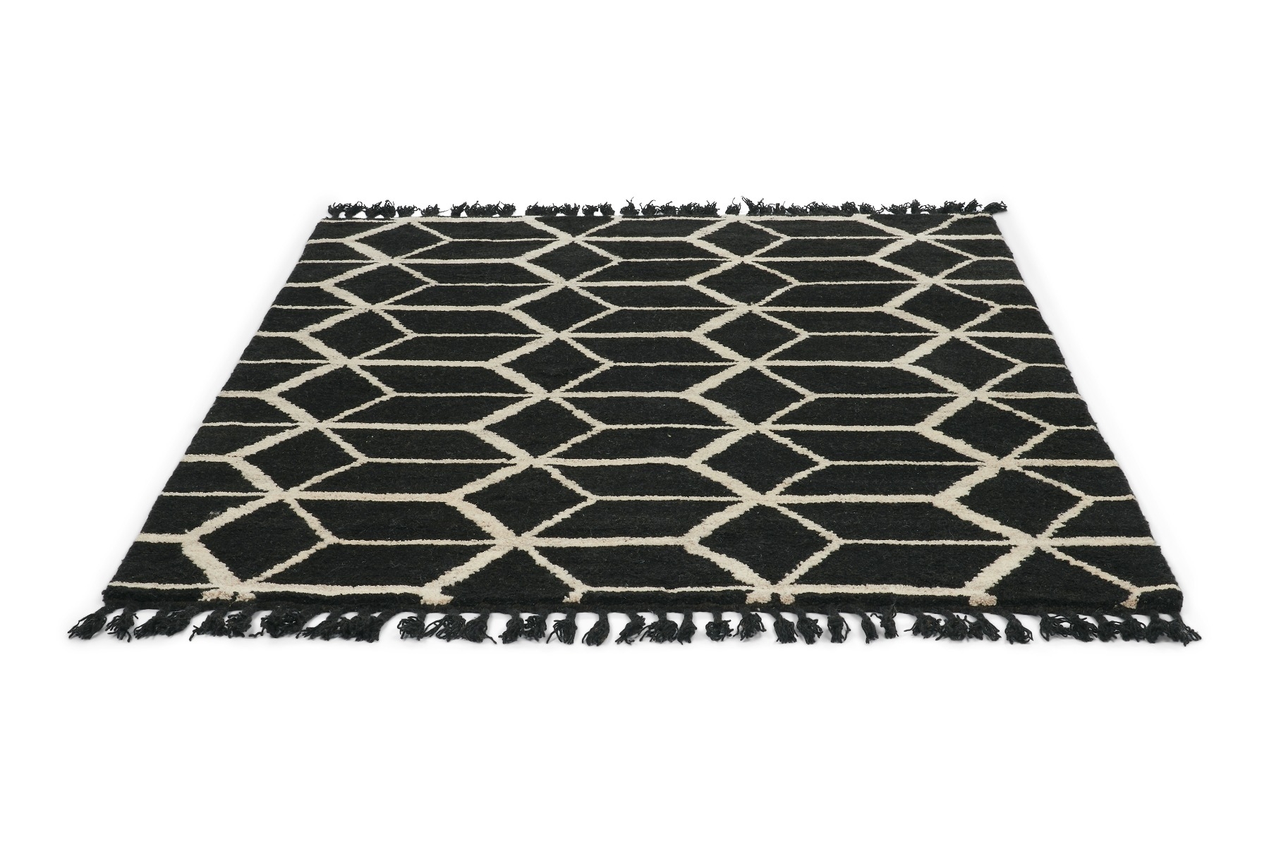 Geometrisk Handknotted Rug | Size: 5' 7