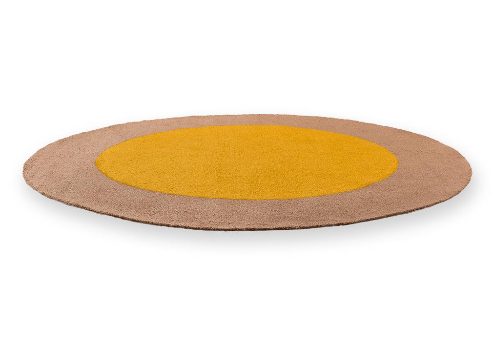 Elegance Round Yellow Outdoor Rug