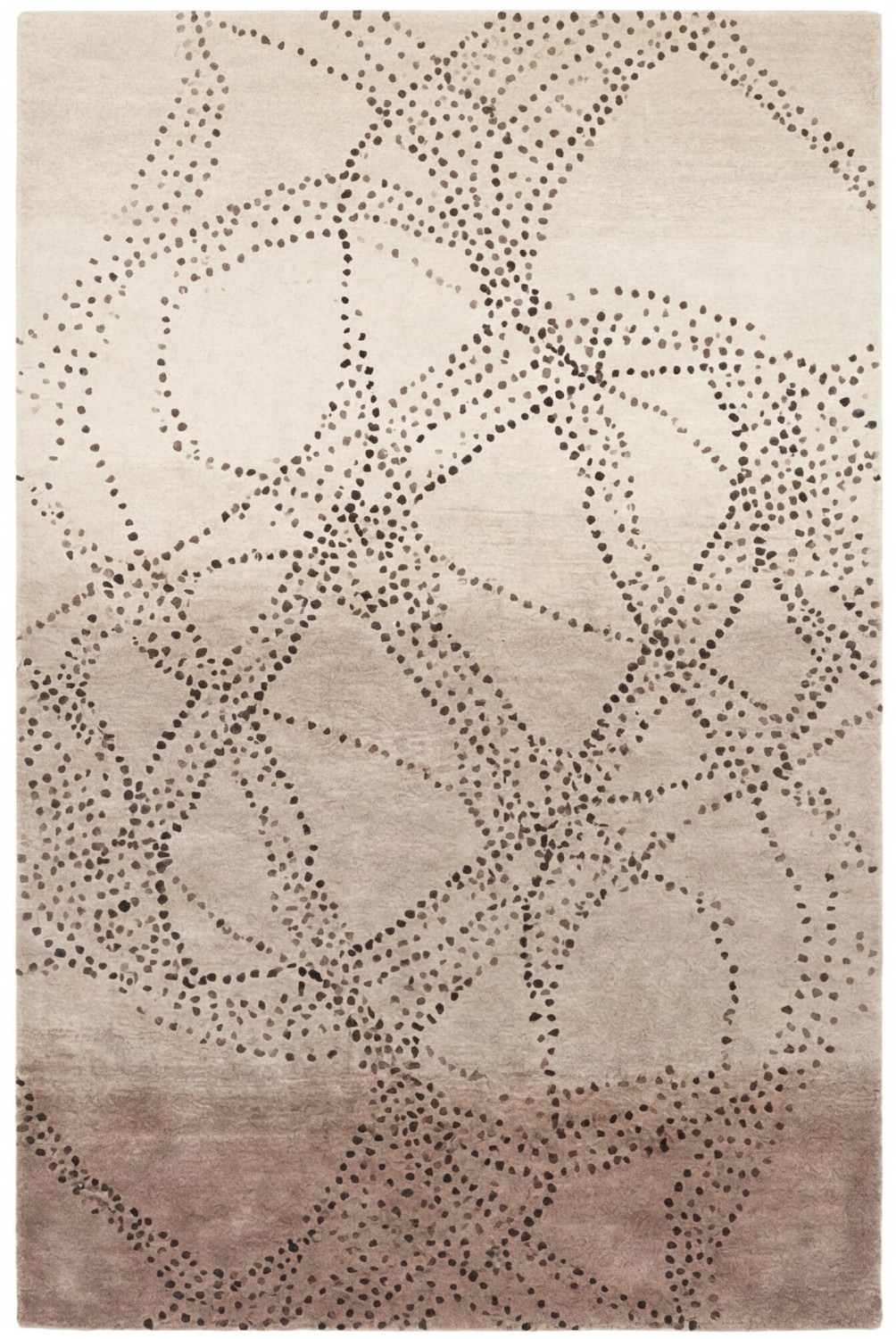 Pale Network Handcrafted Rug | Size: 5' 7