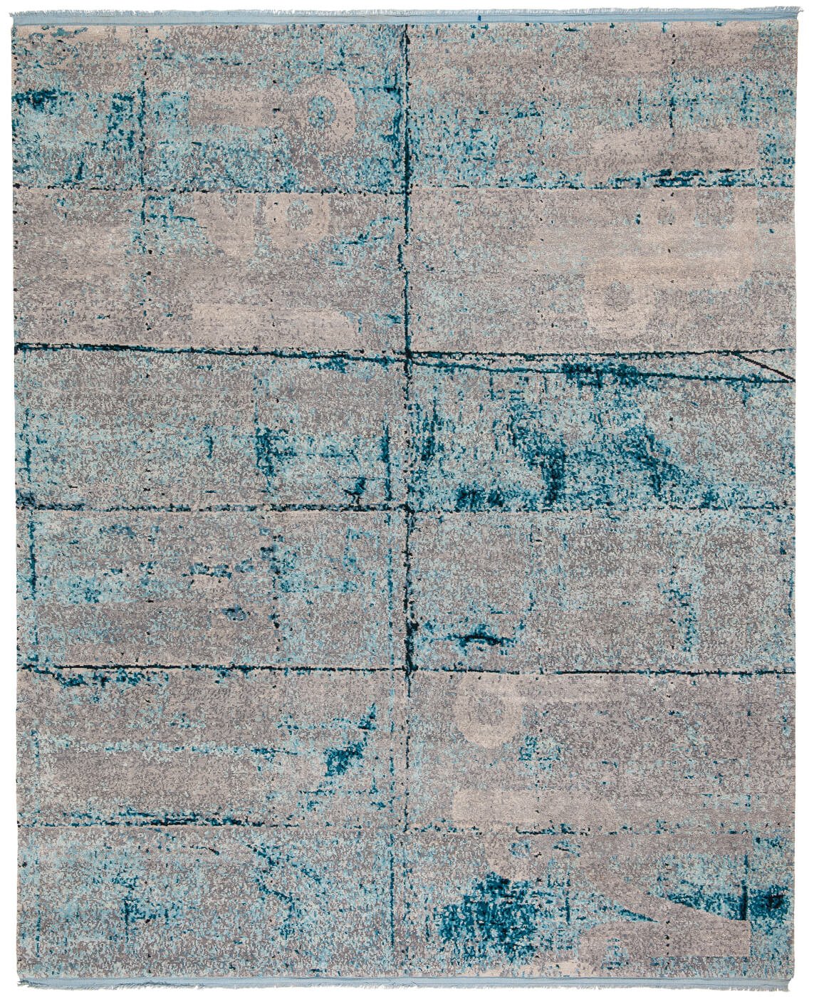 Hand-knotted Wool / Silk Anqua Rug