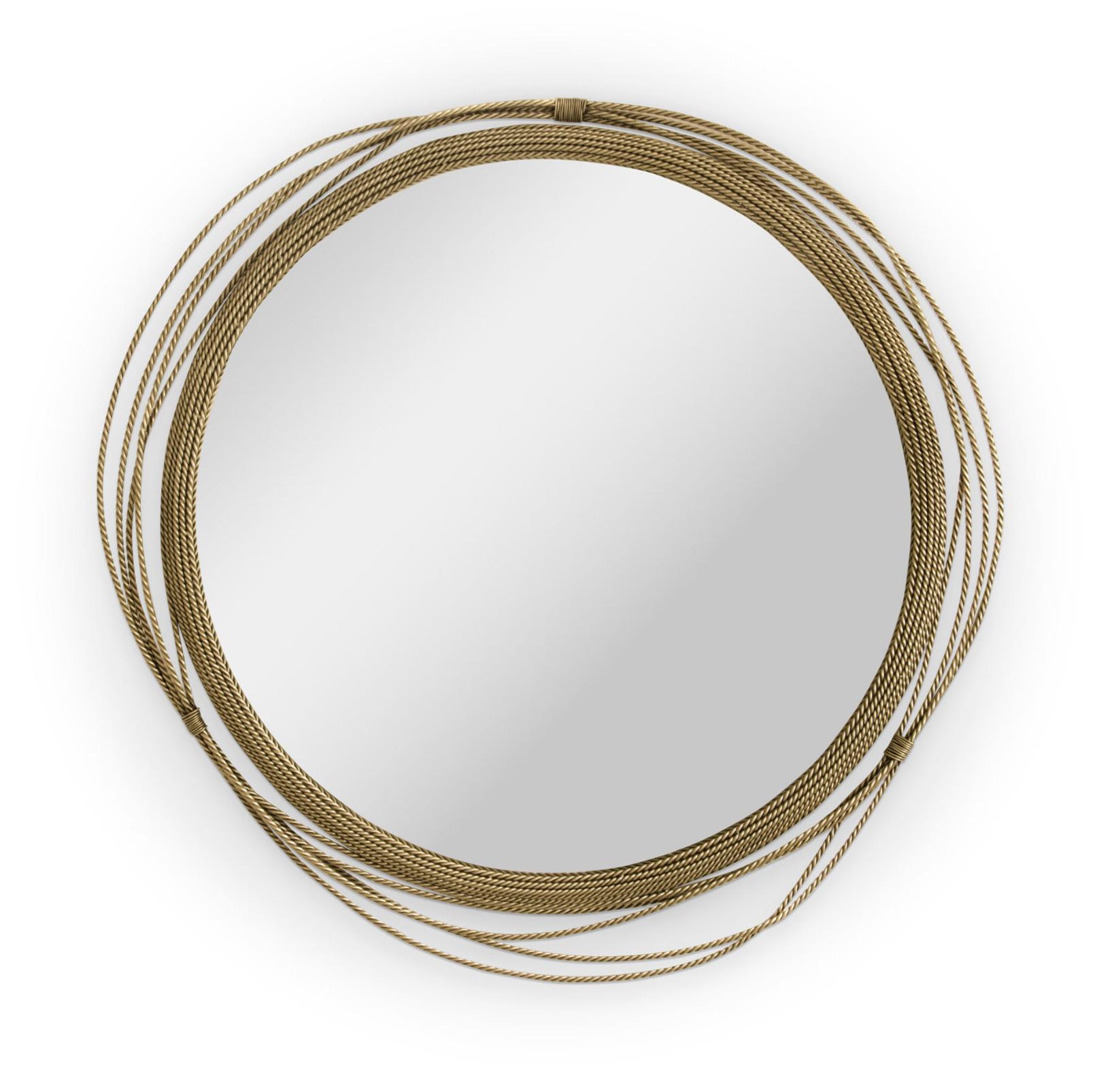 Round Brass Wall Mirror