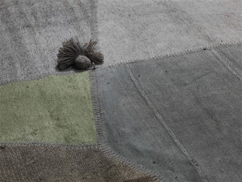 Patchwork Hemp Grey / Brown Rug