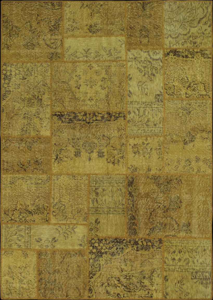 Turkish Overdyed Patchwork Sitap Rug