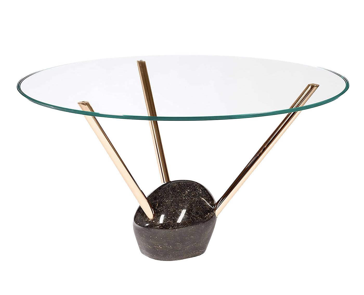 Rays Round Glass Dining Table