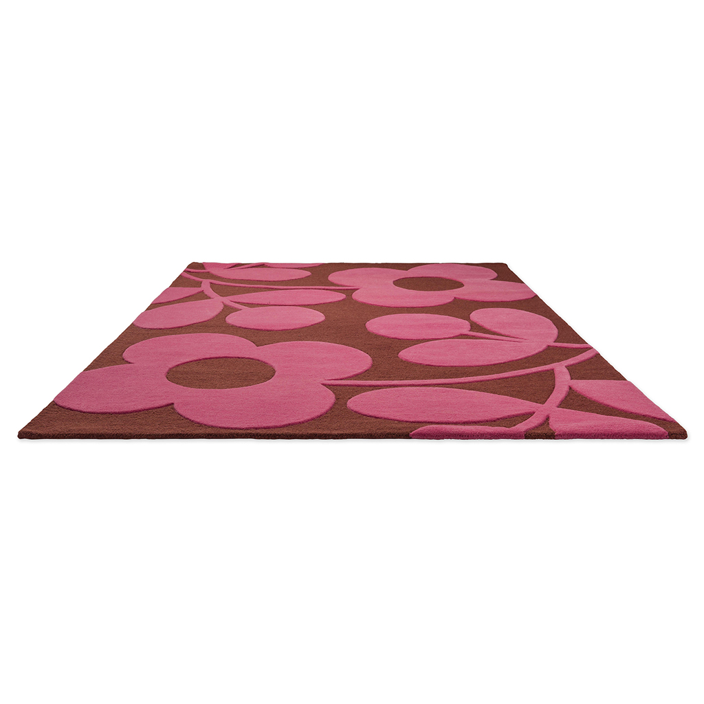 Sprig Pink Designer Wool Rug ☞ Size: 5' 3" x 7' 7" (160 x 230 cm)