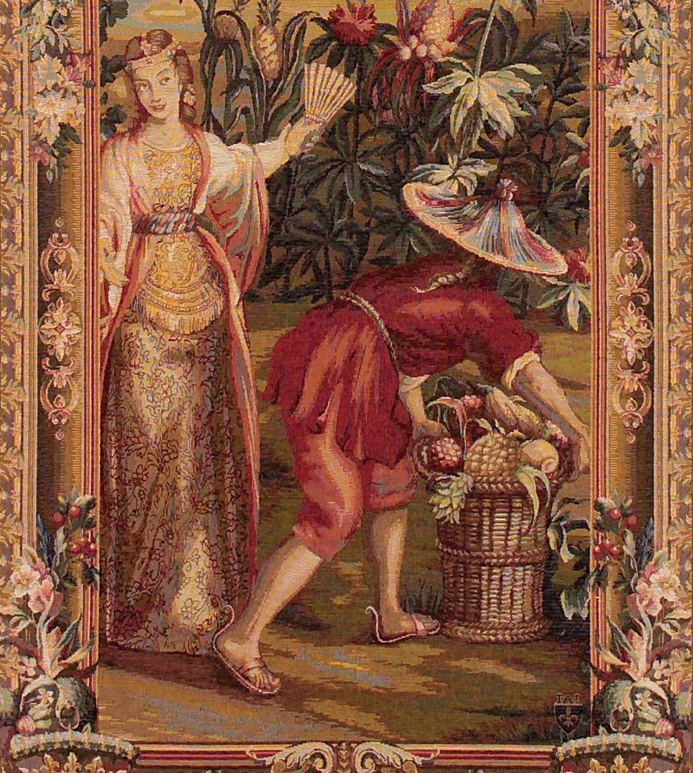 The Pineapple Harvest - Left Door Tapestry