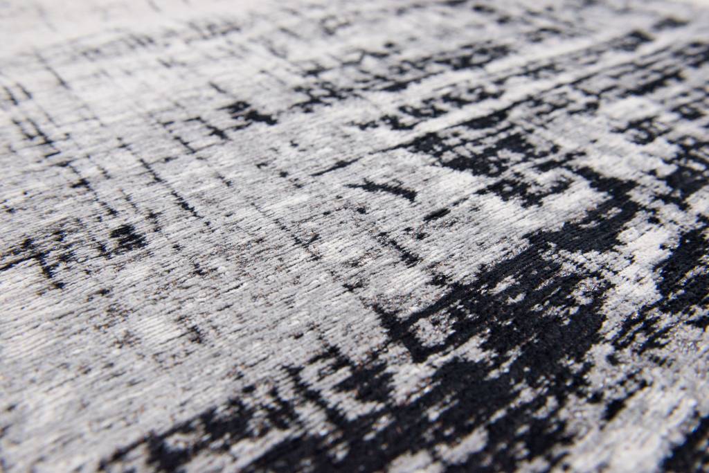 Abstract Flatwoven Black & White Rug