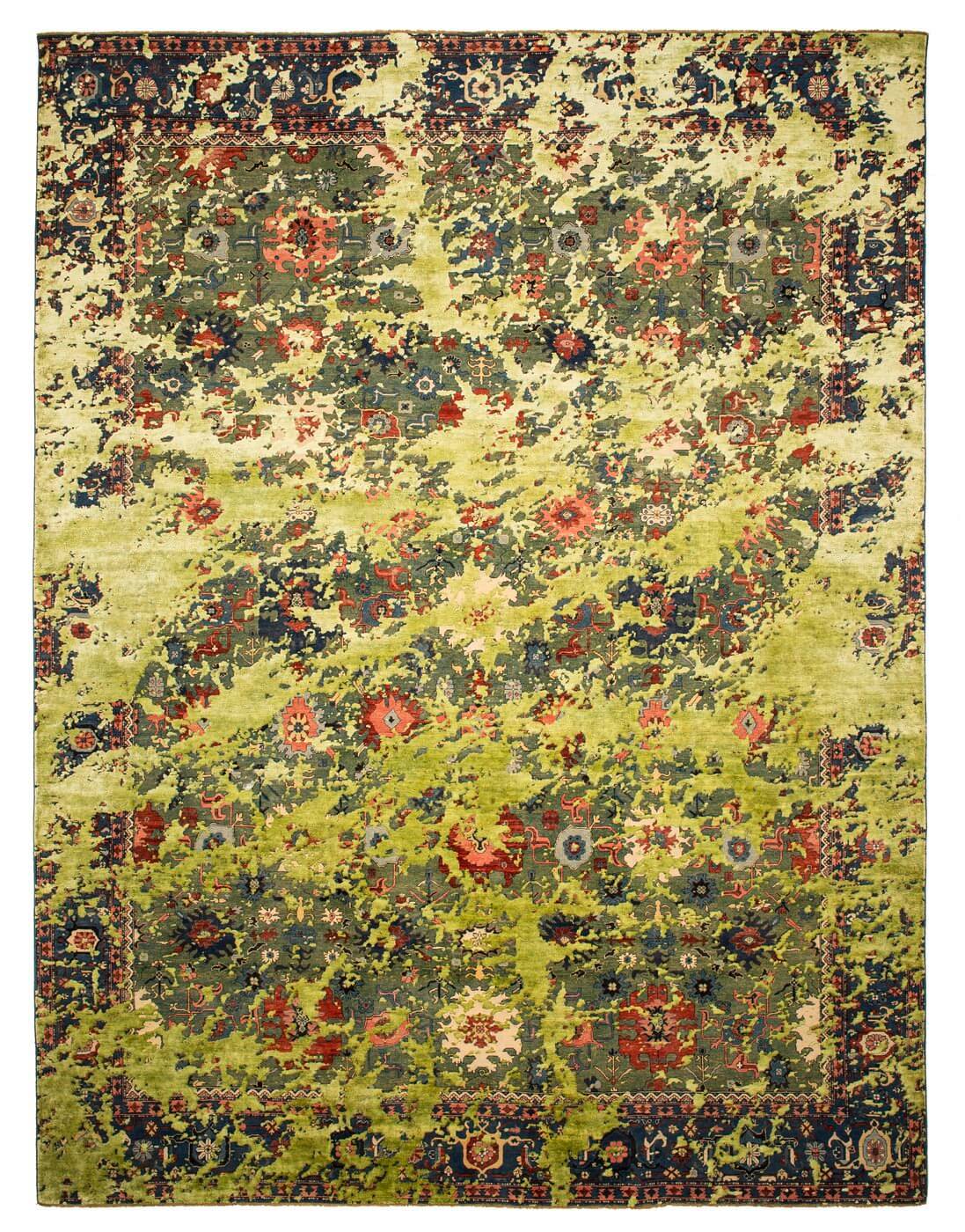 Faded effect Hand Knotted Vintage Rug