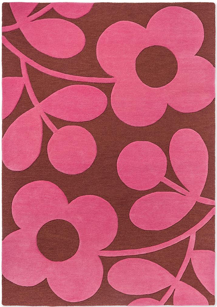 Sprig Pink Designer Wool Rug