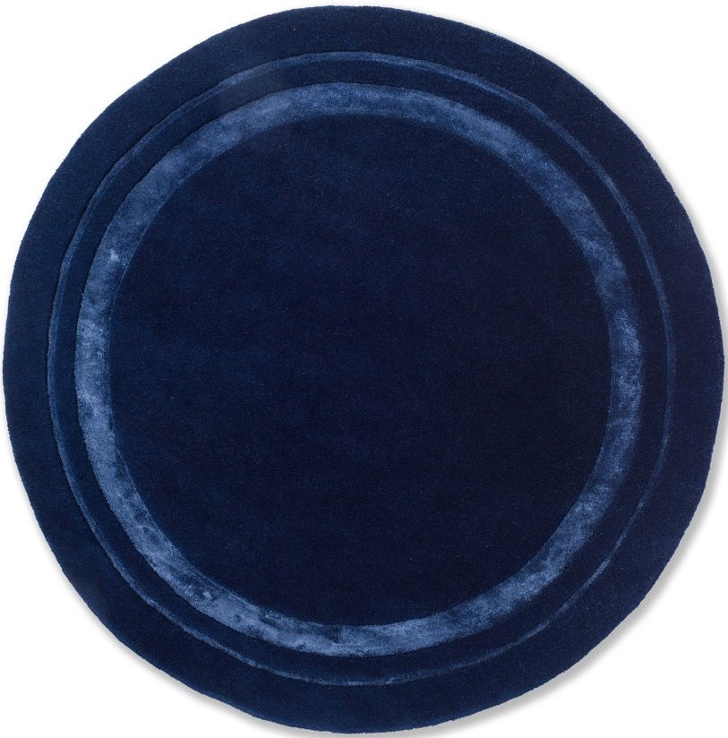 Redbrook Blue Round Rug ☞ Size: Round 5' (Ø 150 cm)