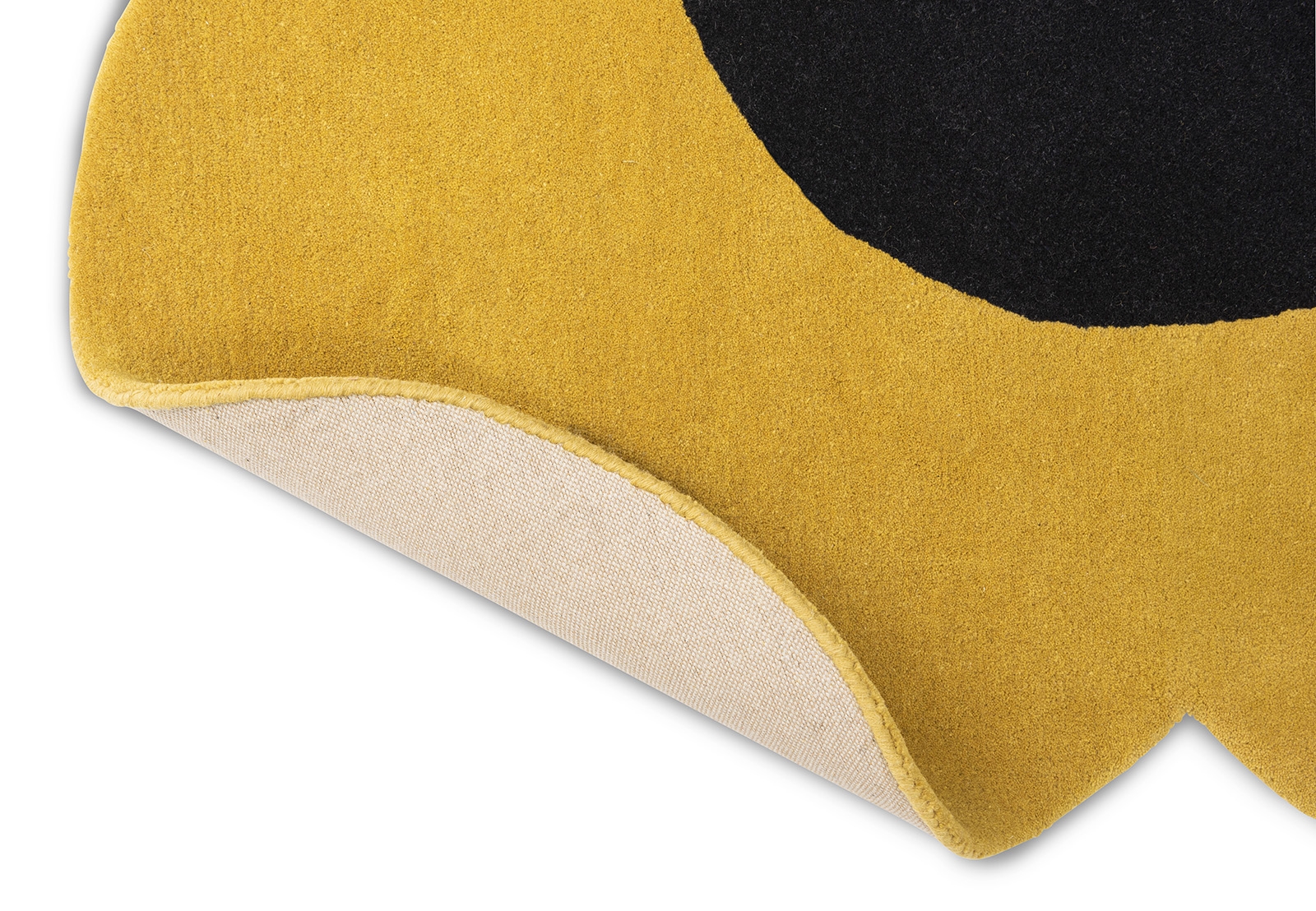 Flower Yellow Handwoven Rug