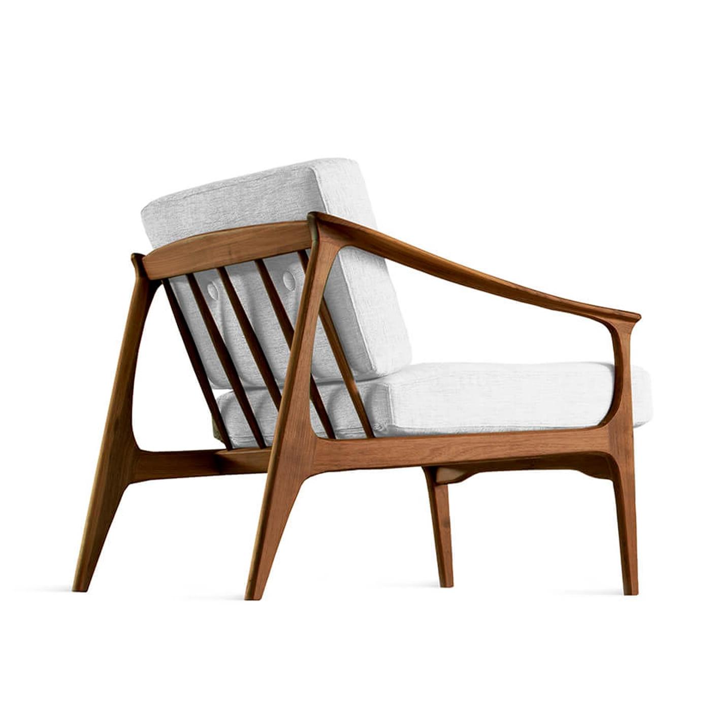 Quiete Natural Solid Walnut Armchair ☞ Color: Linen BEL-LINO G077 12