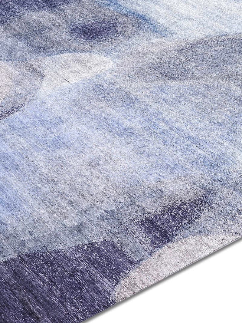 Blue / Grey Hand-Woven Rug ☞ Size: 274 x 365 cm