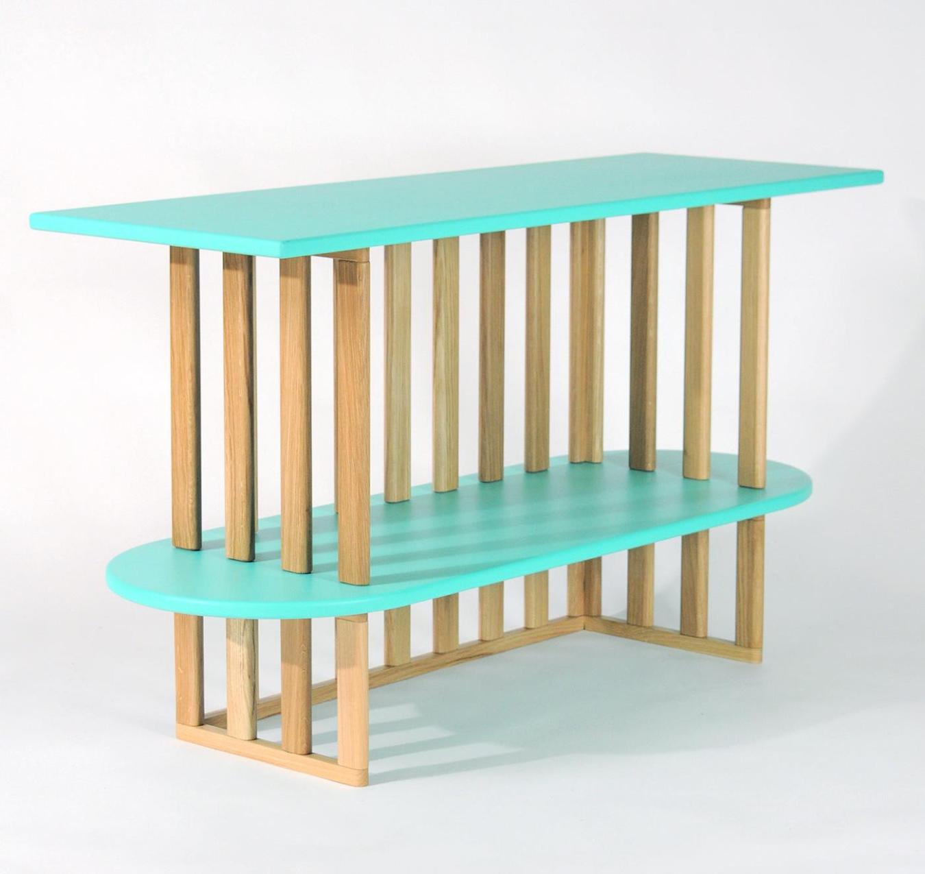 Green Two-Tier Bookcase