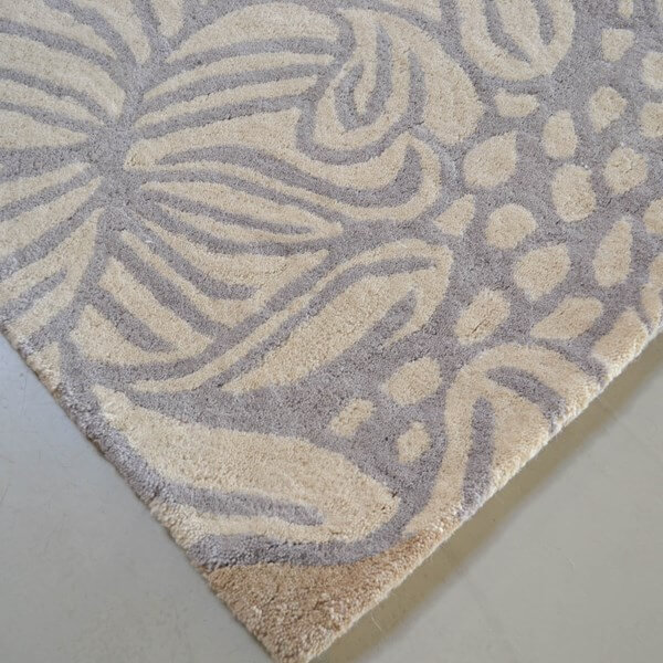 Chrysanthemum Sisal-Canvas Premium Rug | Size: 5' 7