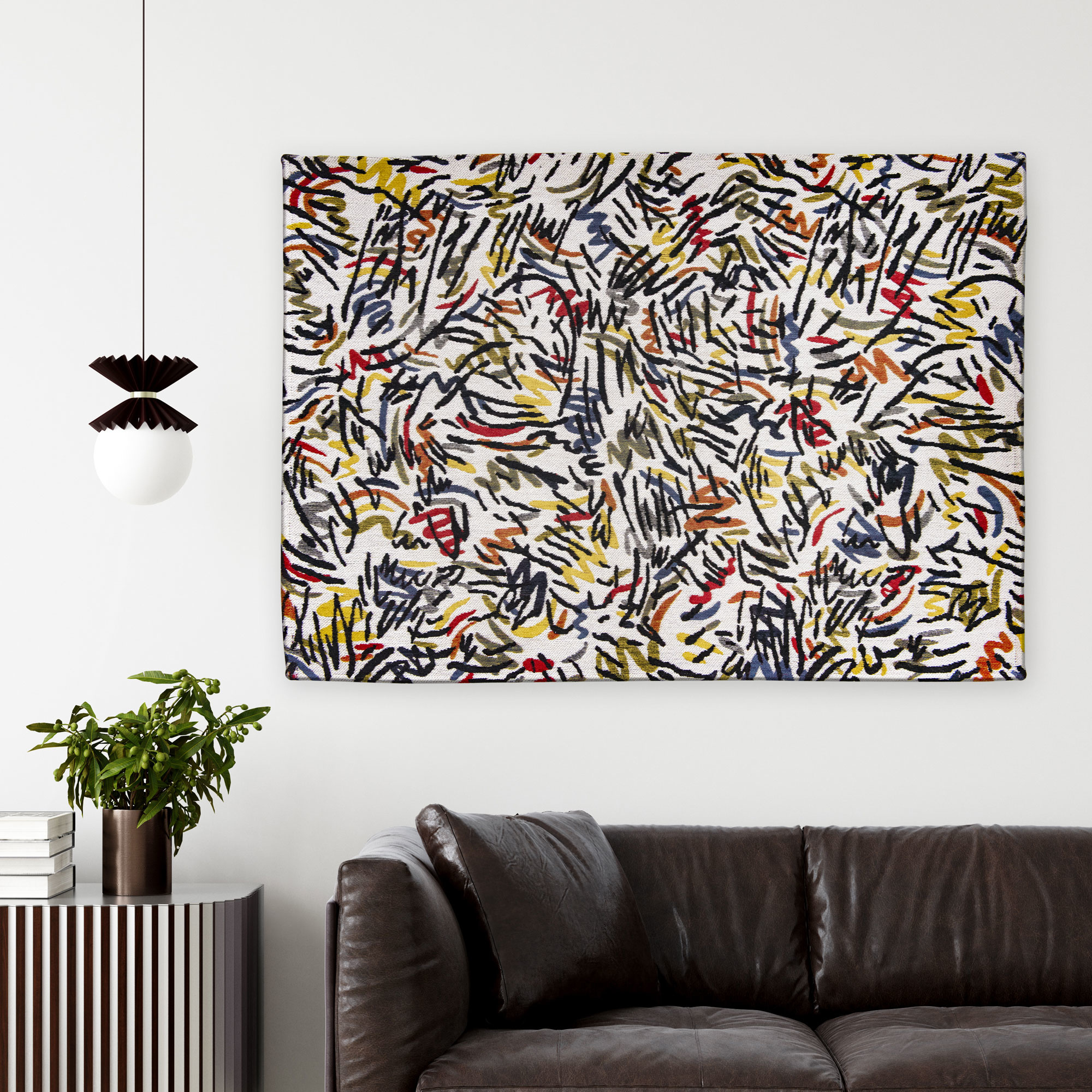 Flatwoven Street Art Rug ☞ Size: 8' x 11' 2" (240 x 340 cm)
