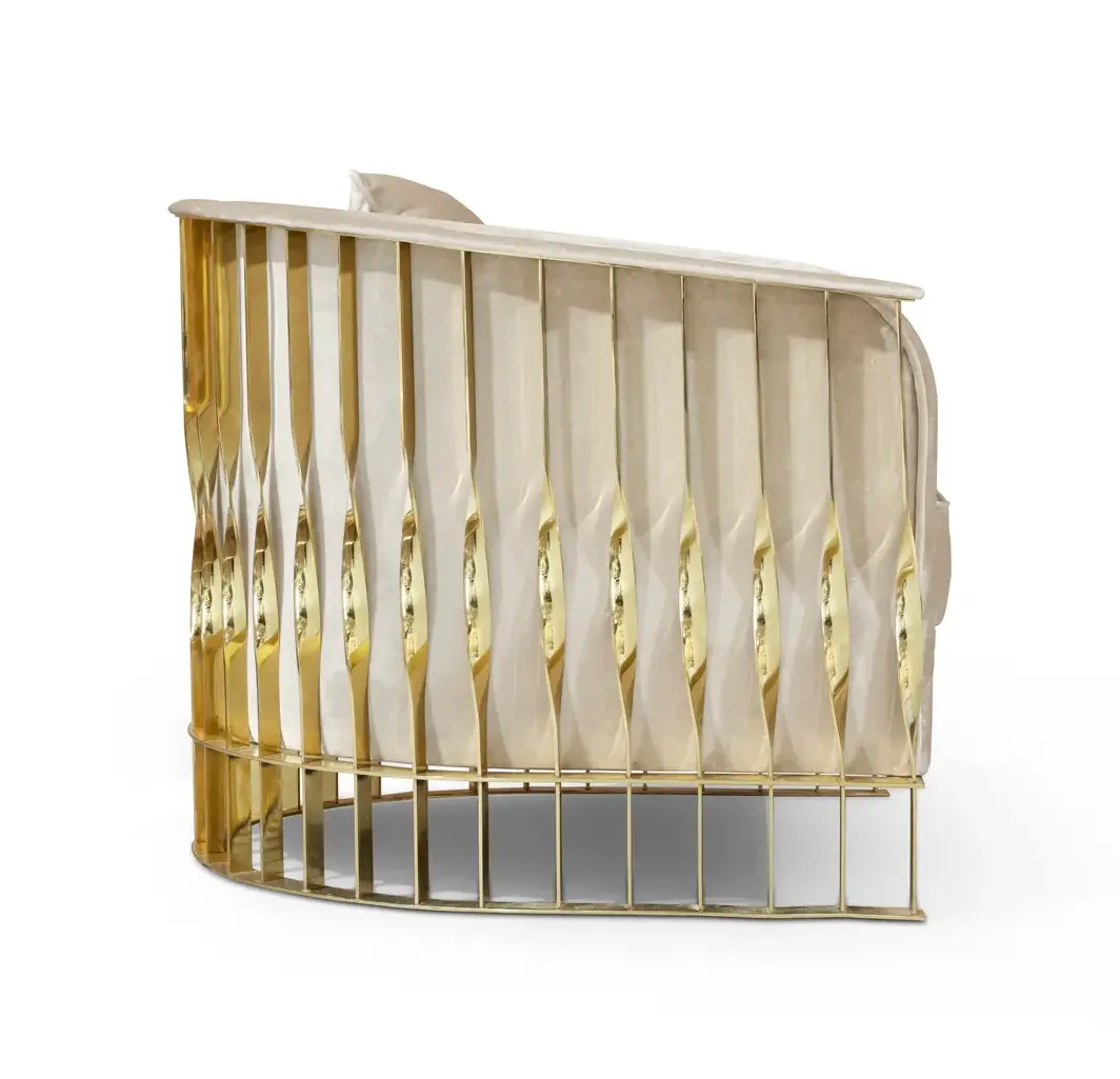 Solene Armchair Polished Brass