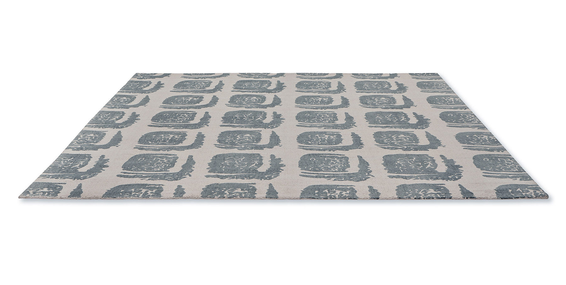 Woodblock Grey Designer Rug